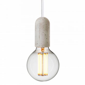 NUD hvid beton fatning