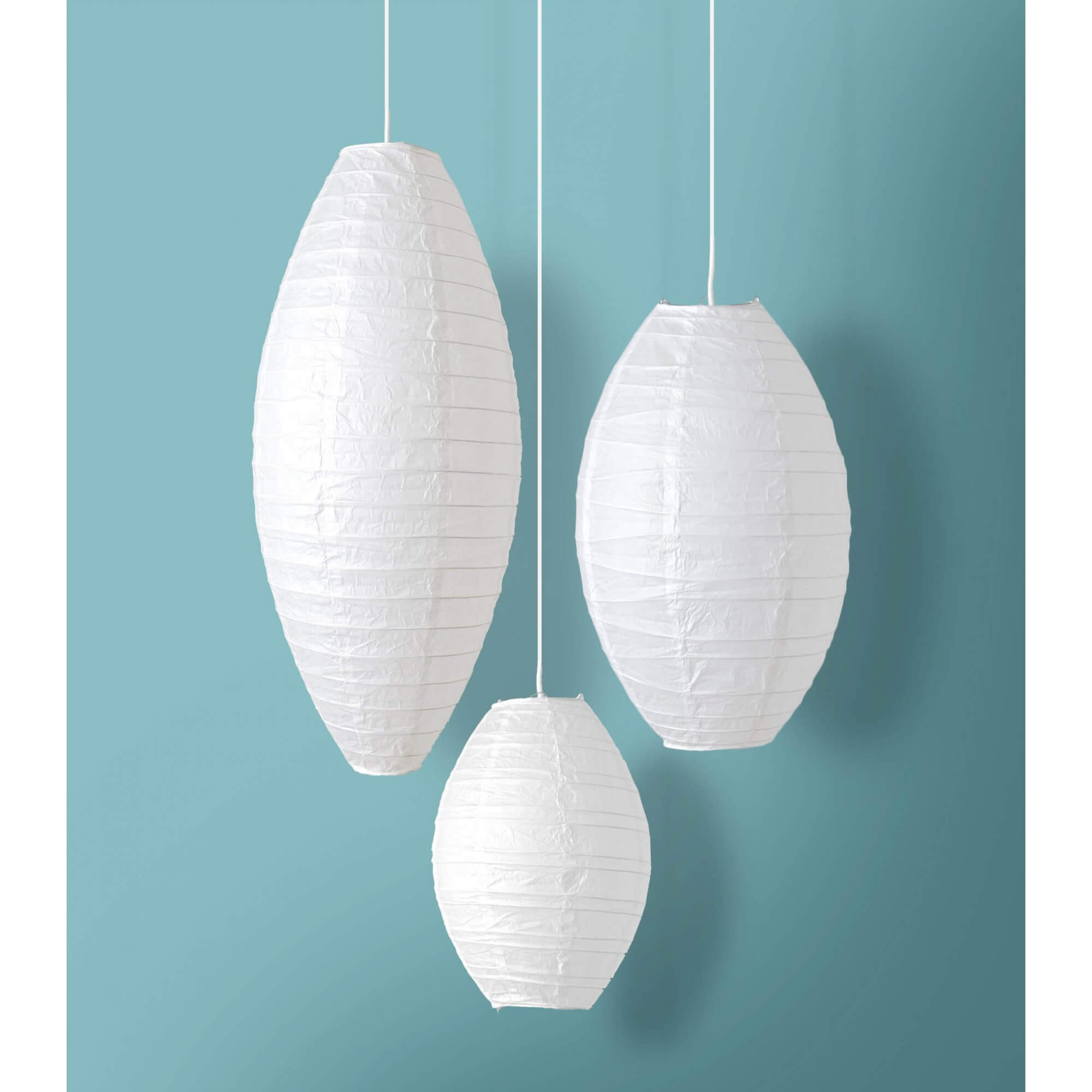 Längliche reispapierlampen